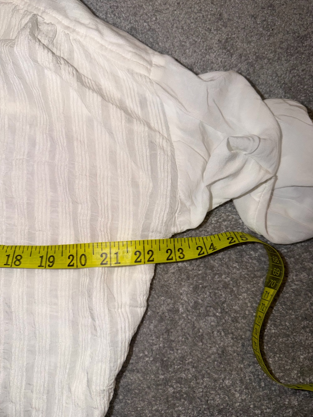 Anthropologie cream sheer textured button down shabby chic western costal m - Picture 7 of 8
